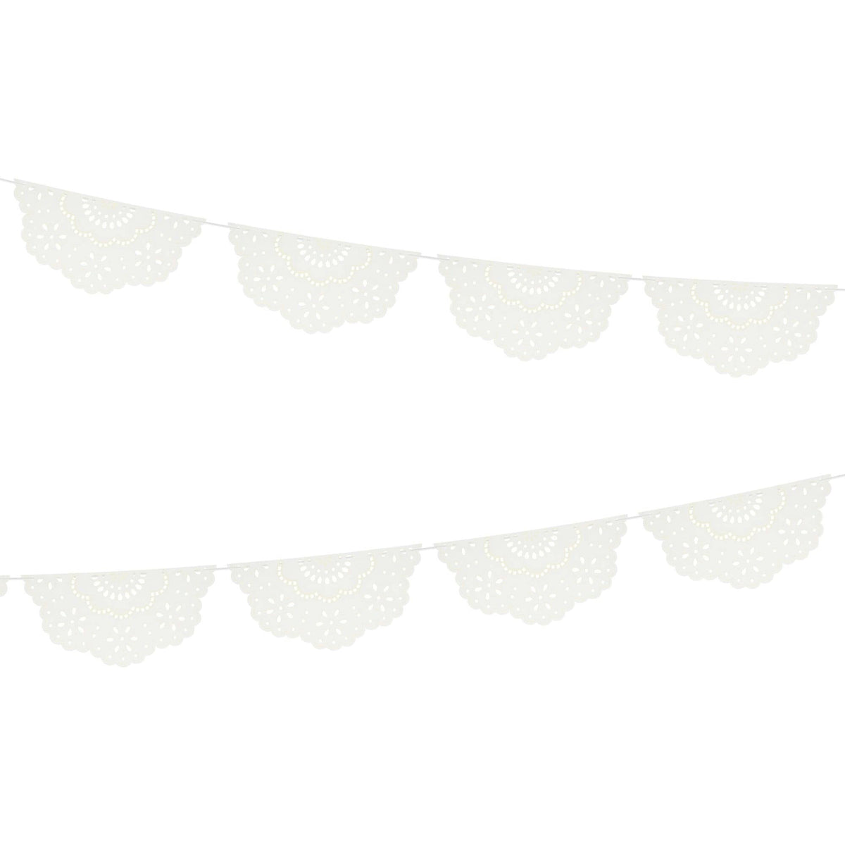 Broderie Anglaise Lace White Pennant Garland