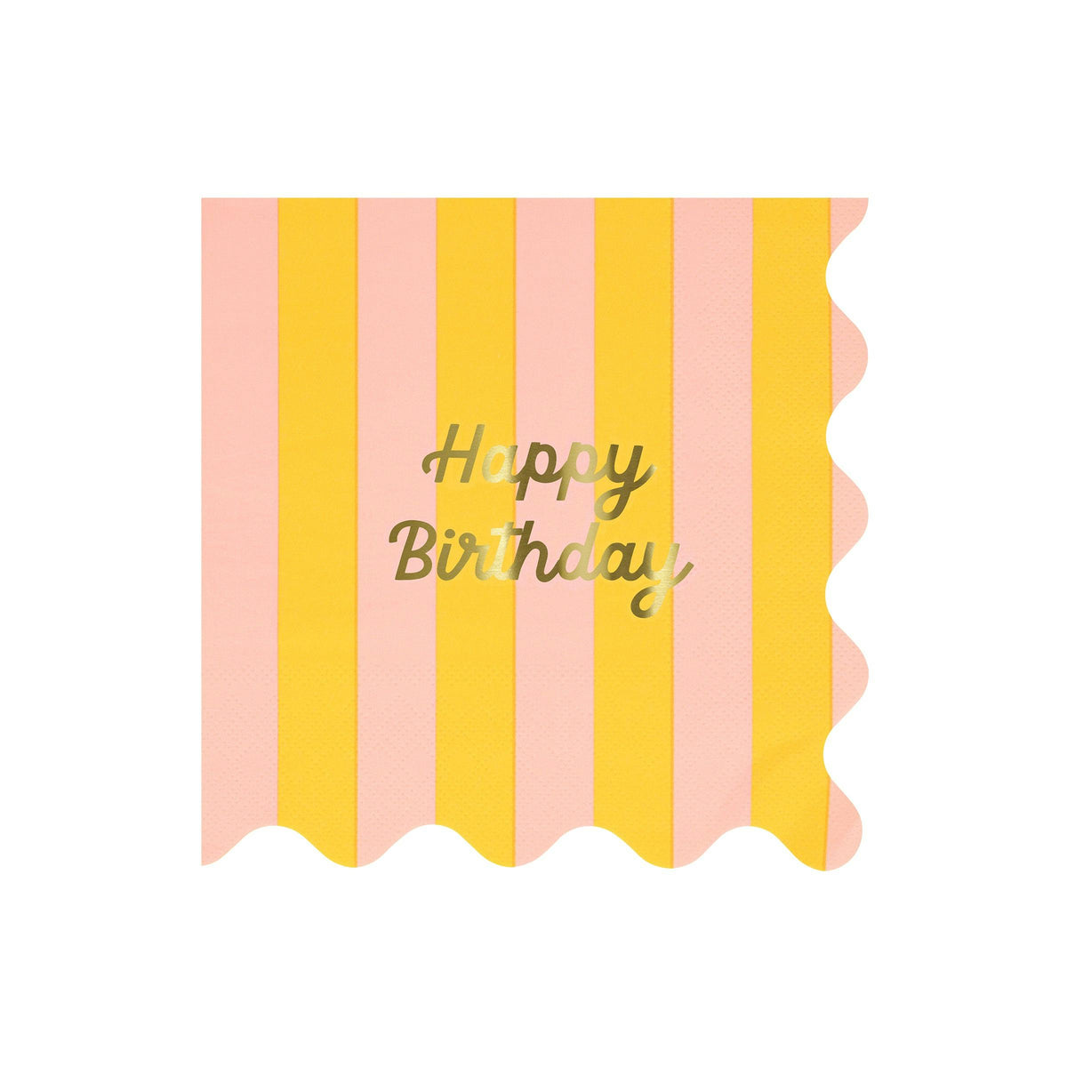 Stripe Happy Birthday Large Napkins