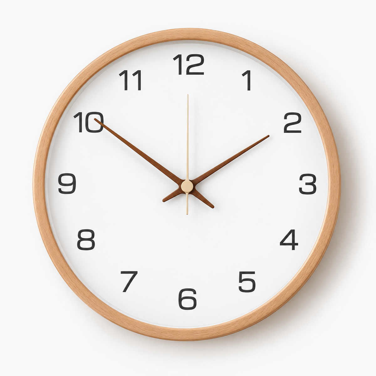 Modern Scandinavian Decorative Wall Clock Wooden Design