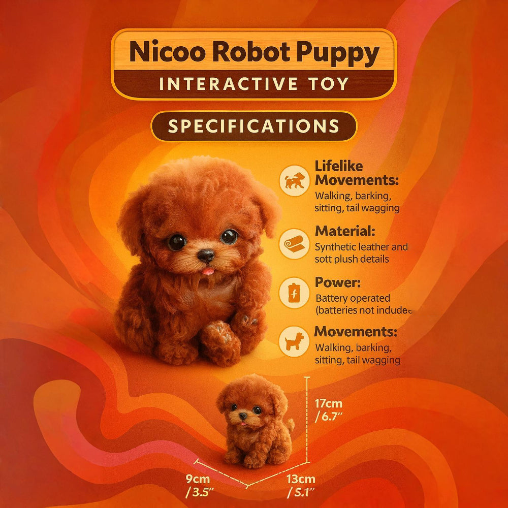 Robot Dog for Kids, Interactive Robot Puppy Toy with Touch and Sound Response, Lifelike Robotic Pet, Kids Robot Toys
