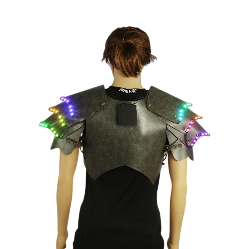 LED Armor Costume with Fluorescent Glasses