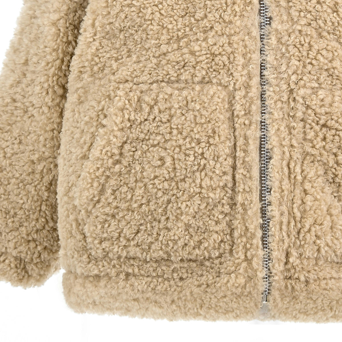 Beige Zip Fleece Jacket