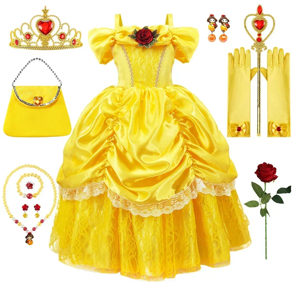 Girls’ Princess Costume Dress and Accessory Set