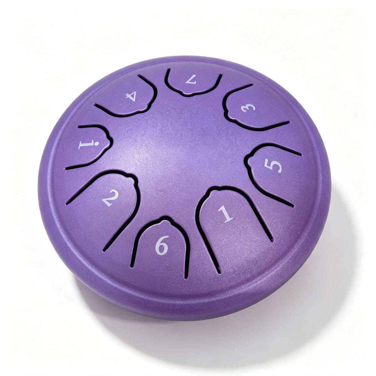 8-Note Steel Tongue Drum with Mallet and Songbook - 4.5 Inch Mini Handpan