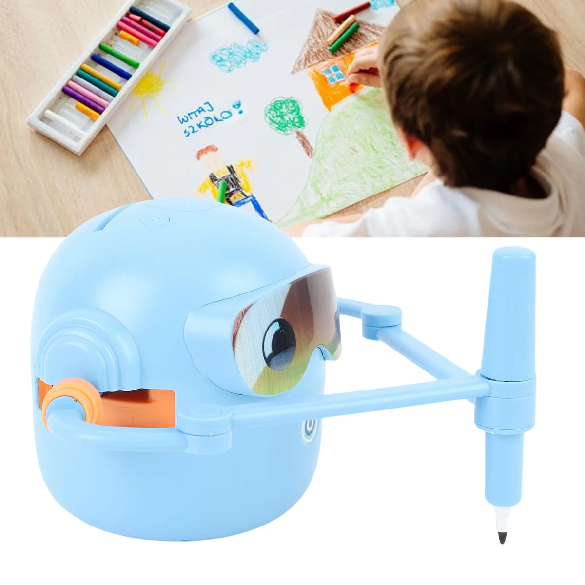 Kids Drawing Robot with 100 Activity Cards
