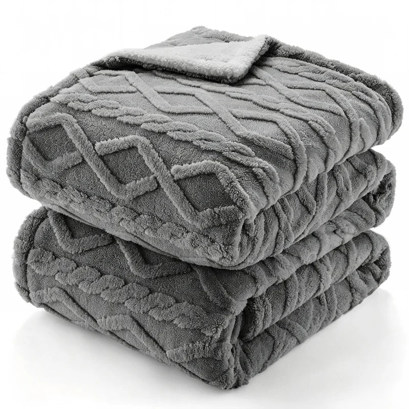 Heated Throw Blanket with LCD Controller, 10 Heat Levels, 10 Timer Settings & Auto Shut-Off, Flannel Fleece