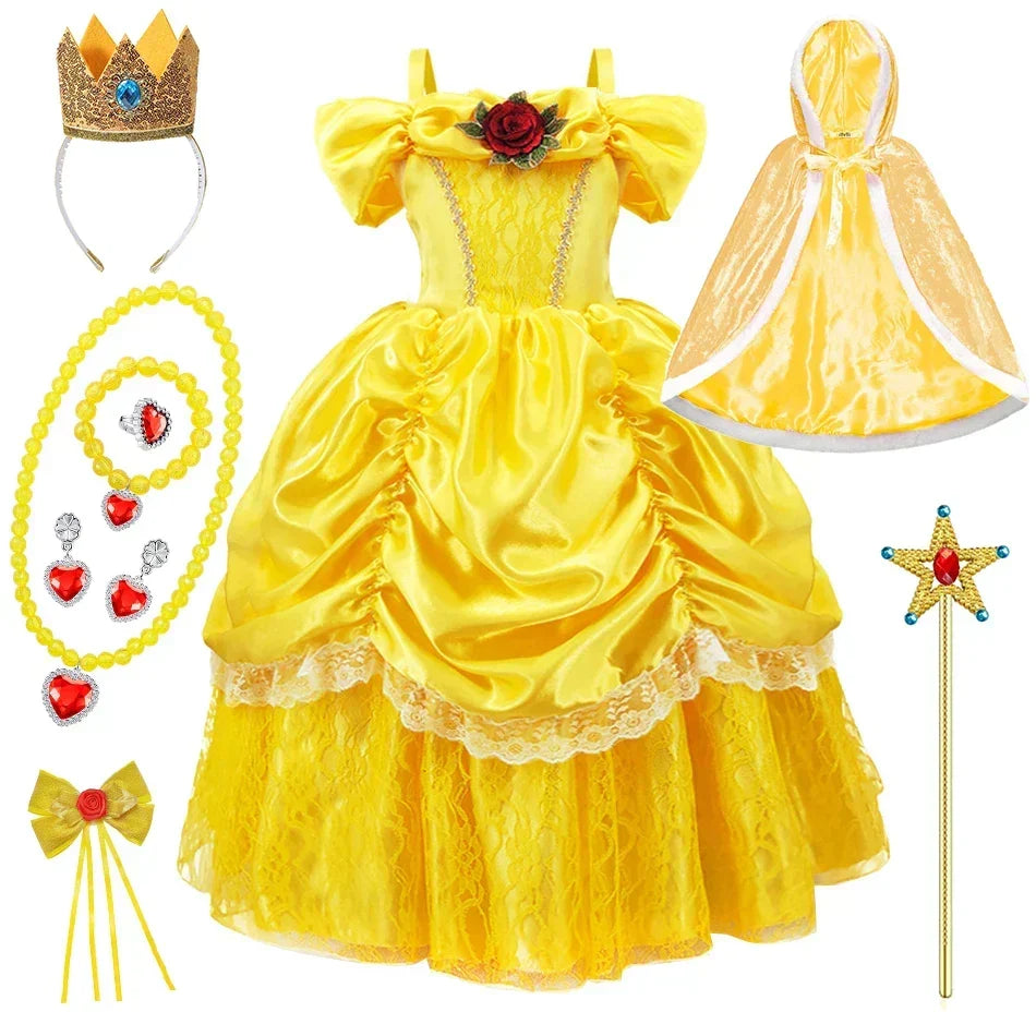 Girls’ Princess Costume Dress and Accessory Set