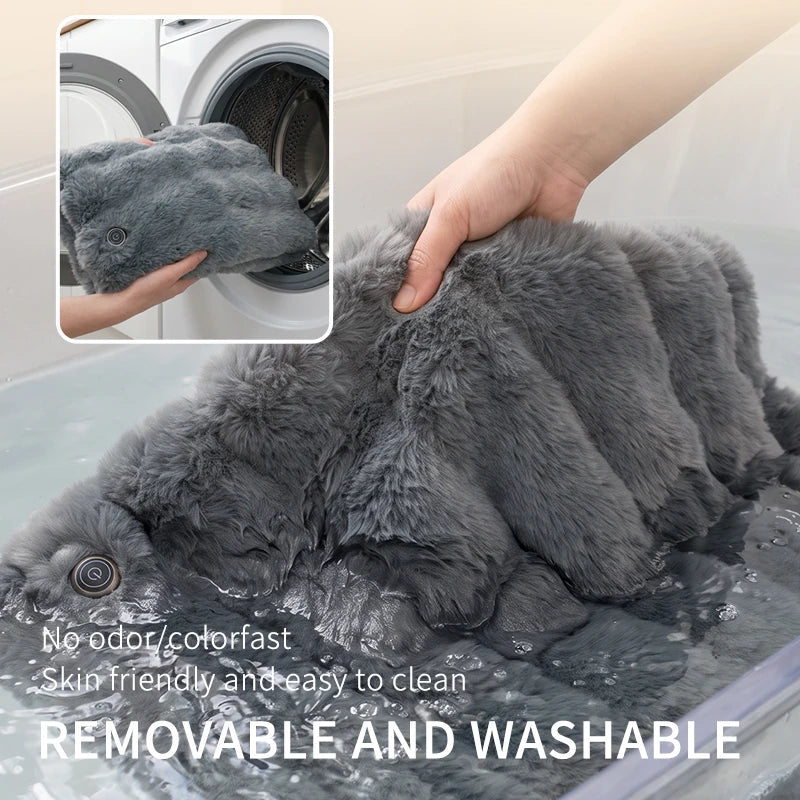 USB Heated Shawl Blanket (Type-C), Double-Layer Flannel Wearable Electric Throw with 3 Heat Settings