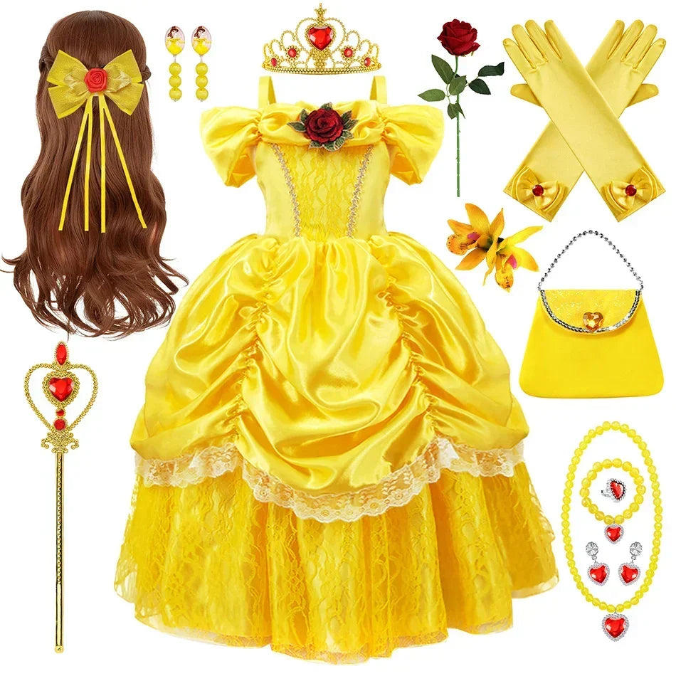 Girls’ Princess Costume Dress and Accessory Set