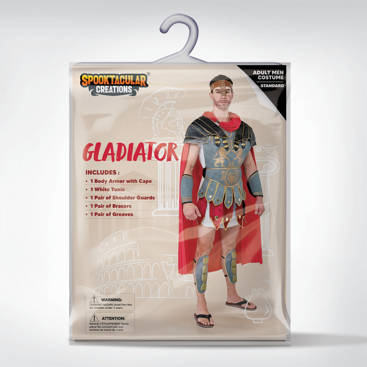 Spooktacular Creations Men's Roman Gladiator Costume Set