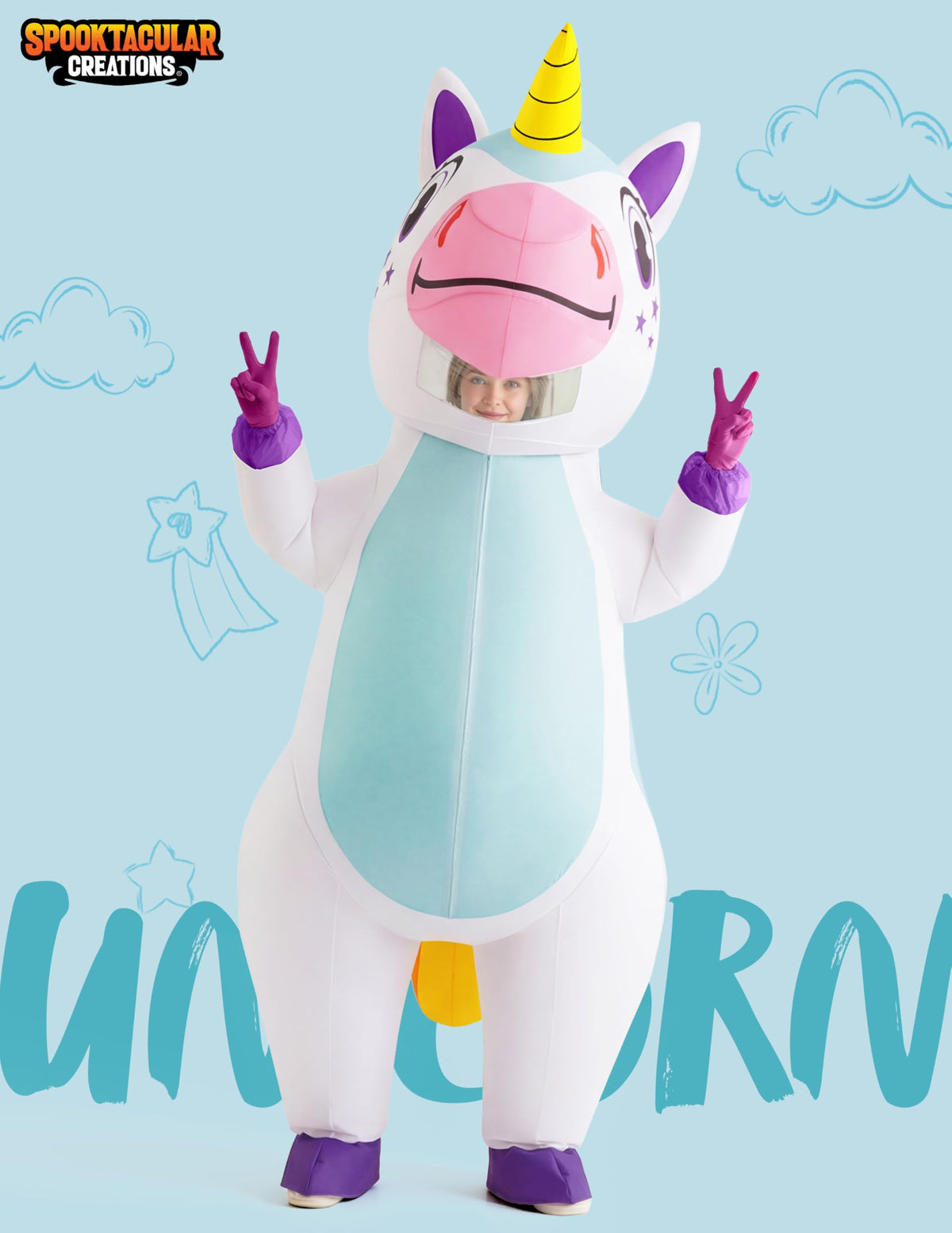 Spooktacular Creations Unicorn Inflatable Costume for Adults