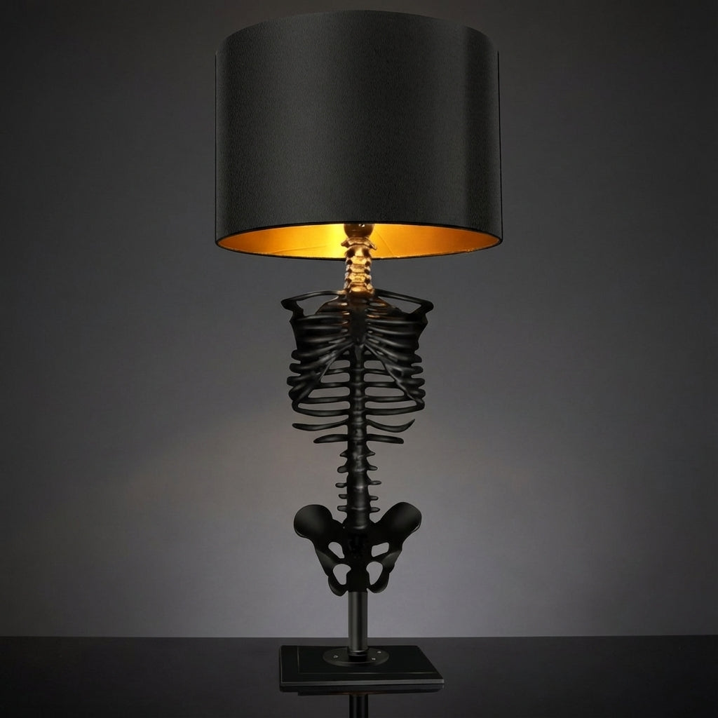 Gothic Skeleton Accent Table Lamp