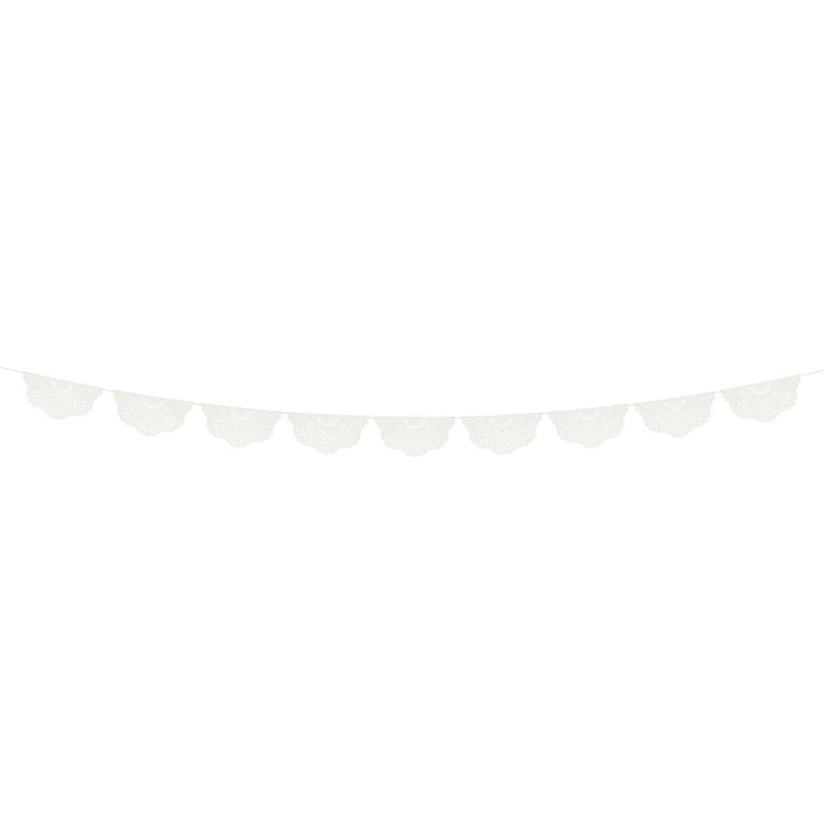Broderie Anglaise Lace White Pennant Garland