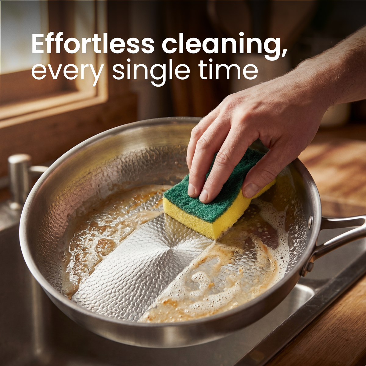 Premium Pure Titanium Fry Pan: 100% PFAS-Free & Built for a Lifetime