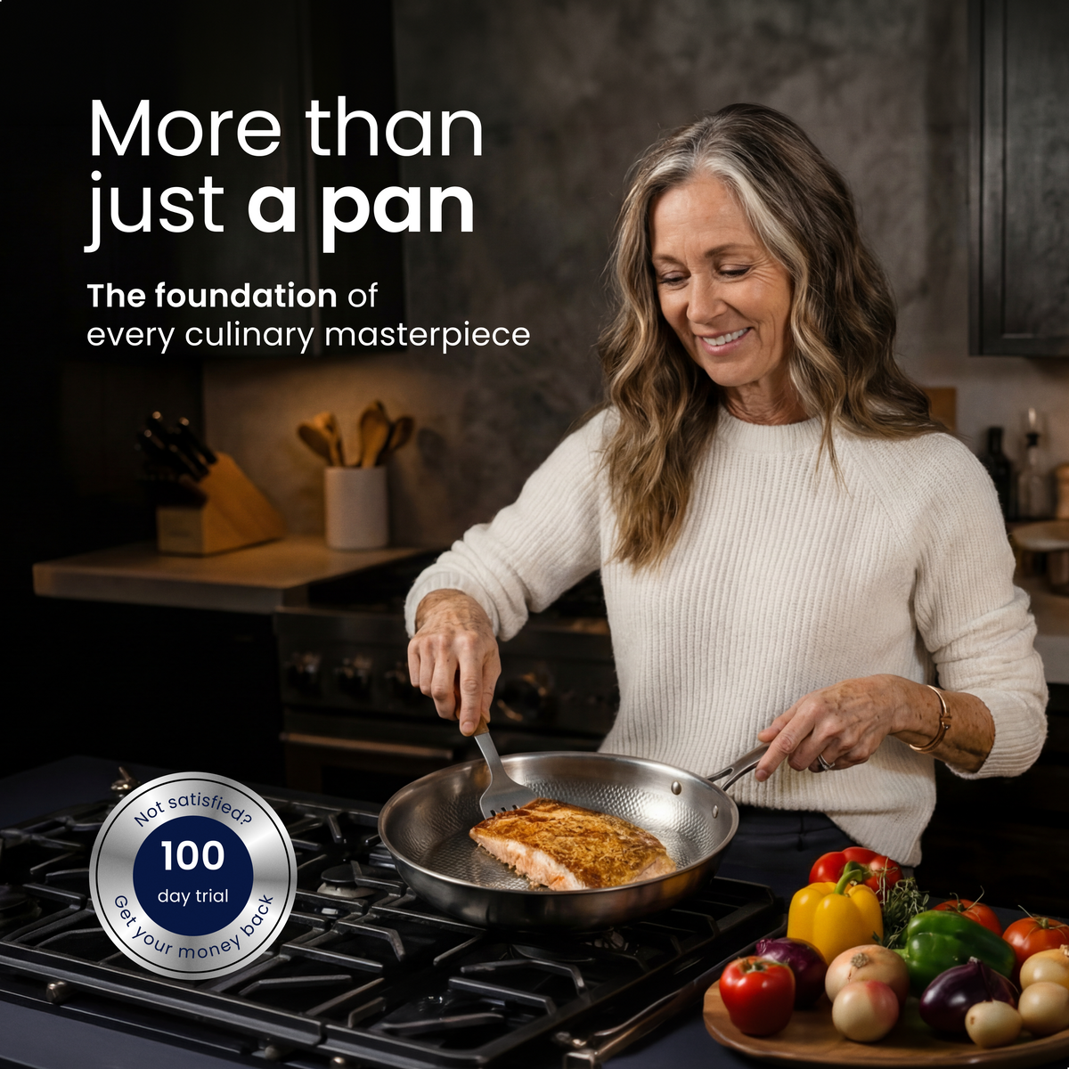 Premium Pure Titanium Fry Pan: 100% PFAS-Free & Built for a Lifetime