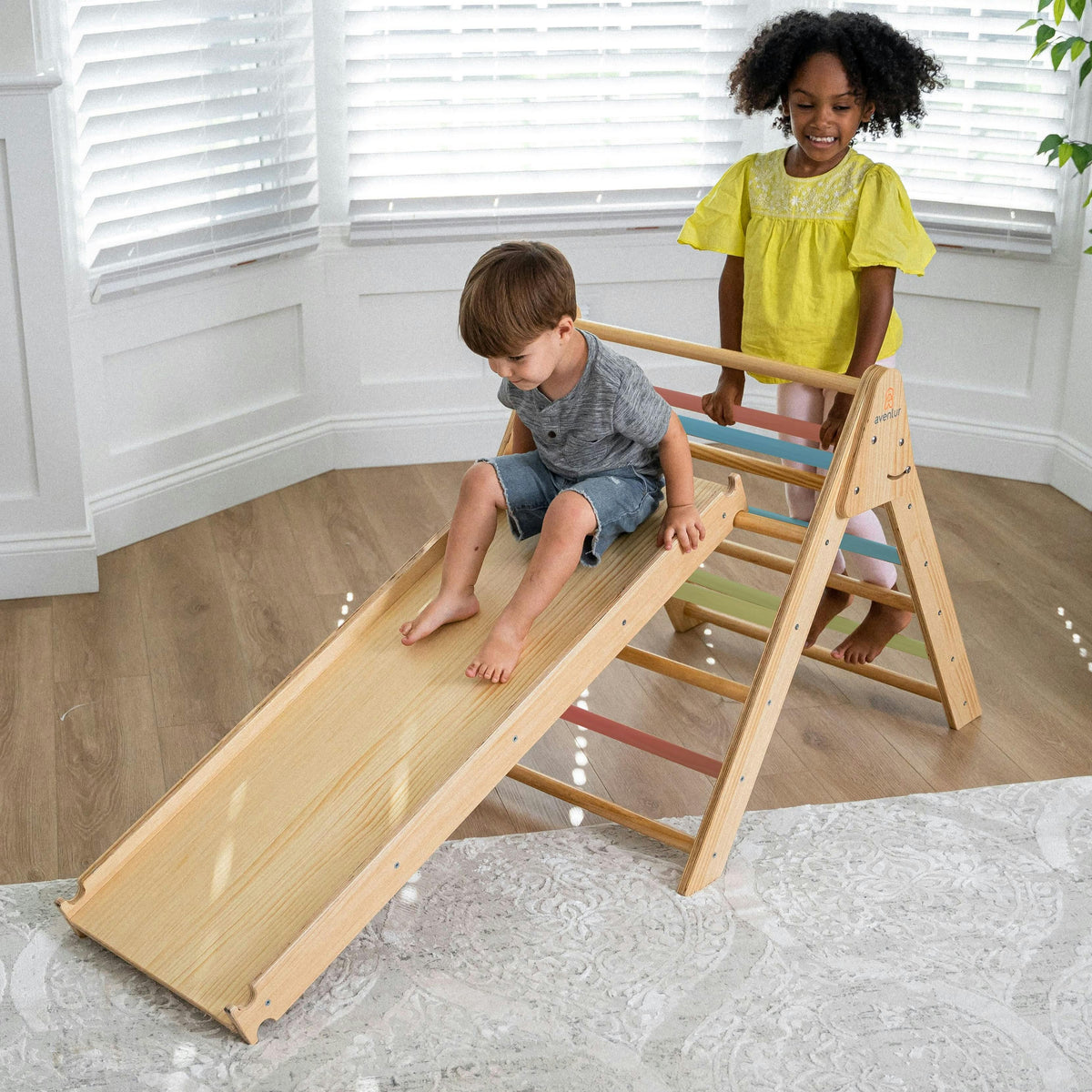 Hazel | Foldable Pikler Triangle Set with Slide, Ramp and Rocker