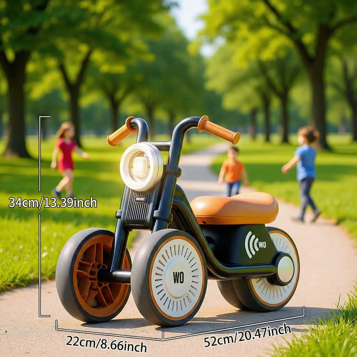 Stylish Kids Tricycle β Silent Wheels with LED Lights