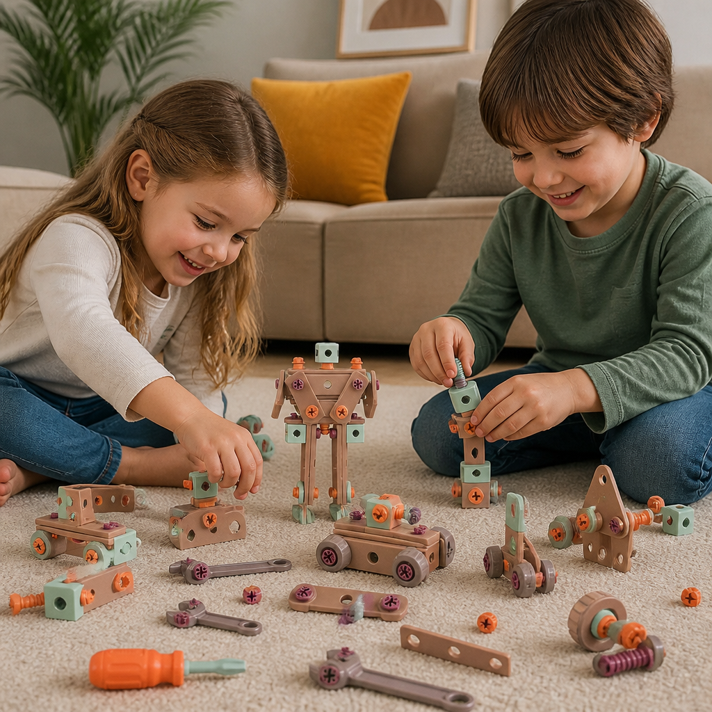 144-Piece Kids Tool Set with Drill & Toolbox β STEM Montessori Construction Kit