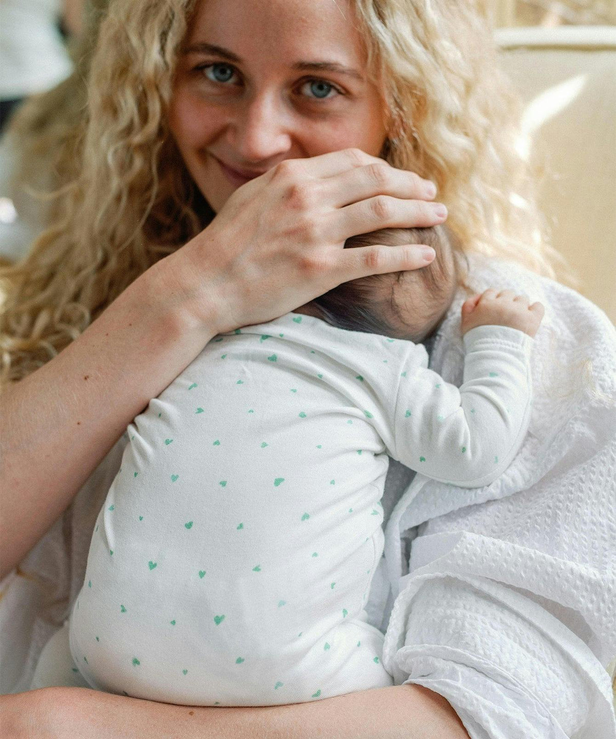 Marley Zip Pajama, Seafoam Hearts