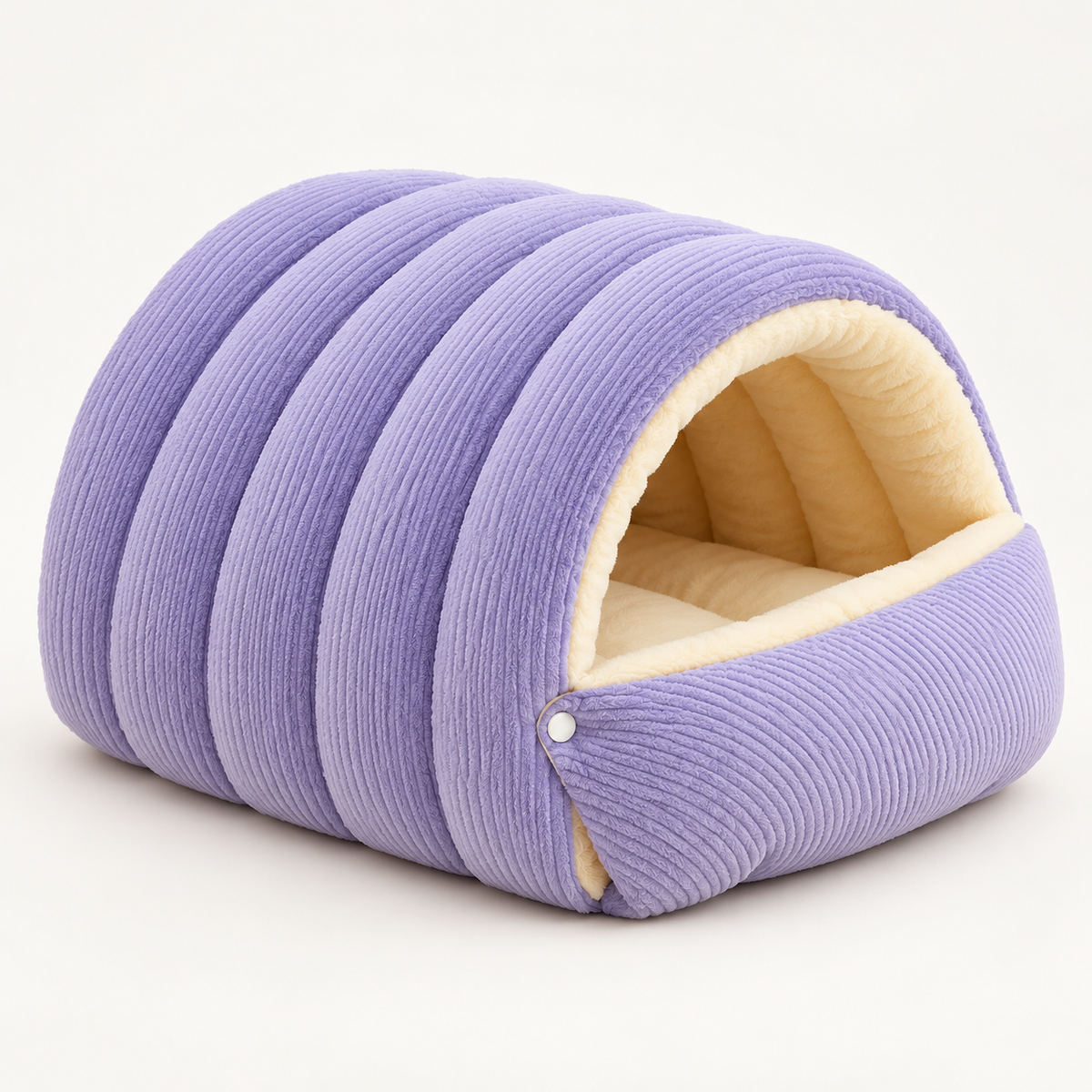 Warm Plush Pet Bed Cave Cozy Enclosed Warmth Core