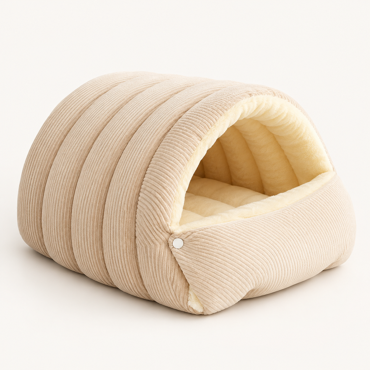 Warm Plush Pet Bed Cave Cozy Enclosed Warmth Core