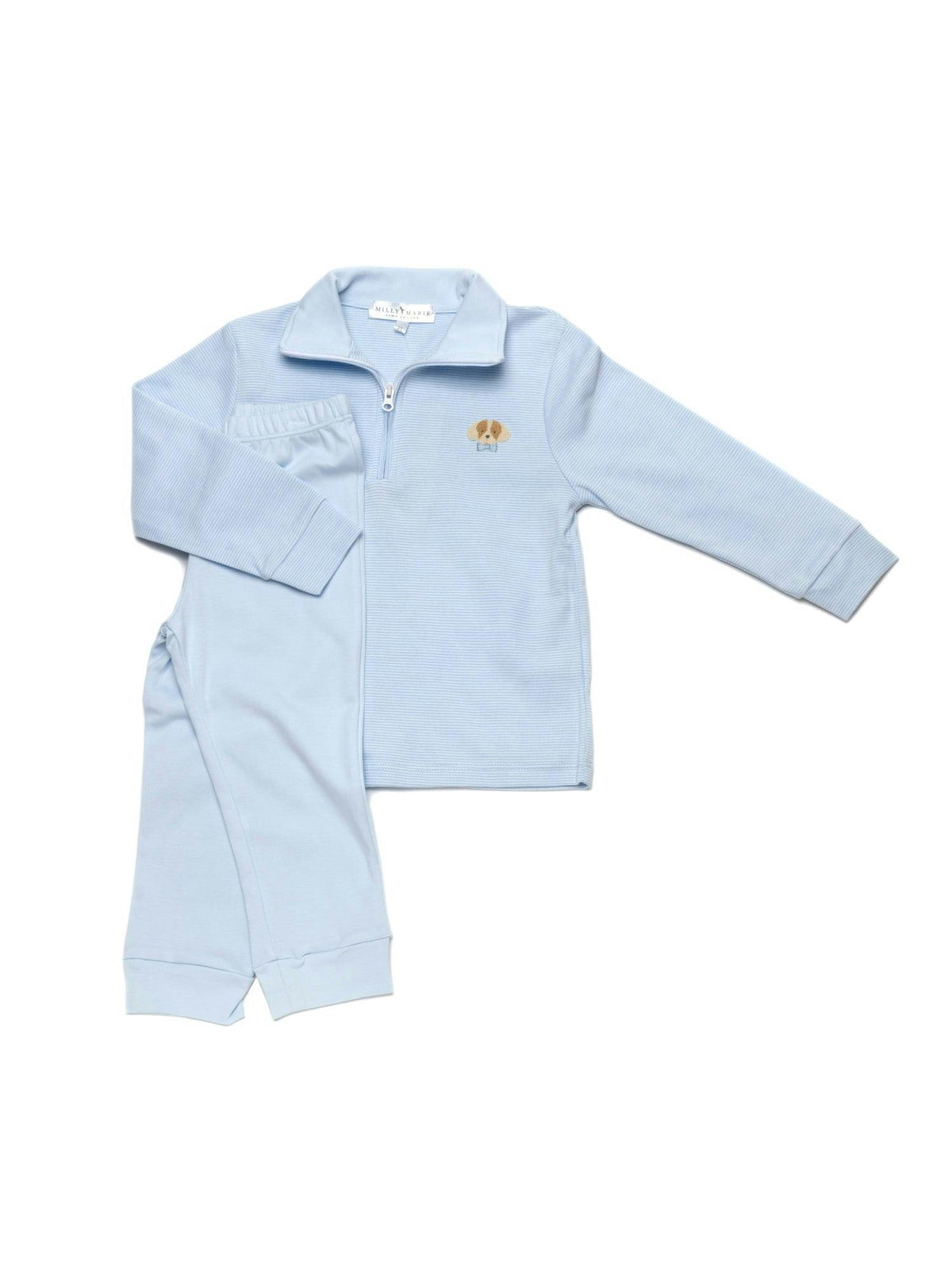 Spotted Half Zip Pullover Set
