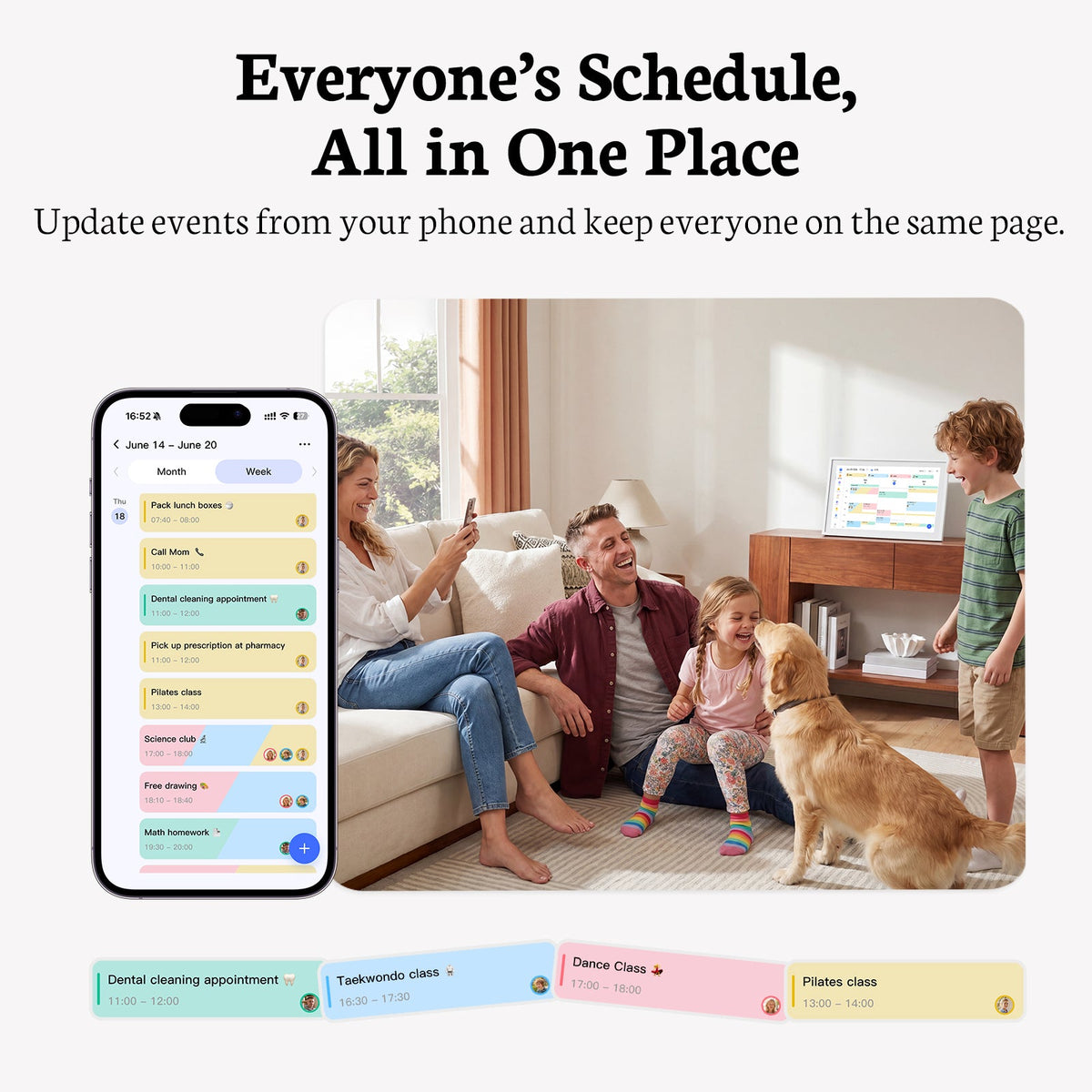 BSIMB 15.6 Inch Digital Calendar Chore Chart Desk Calendar