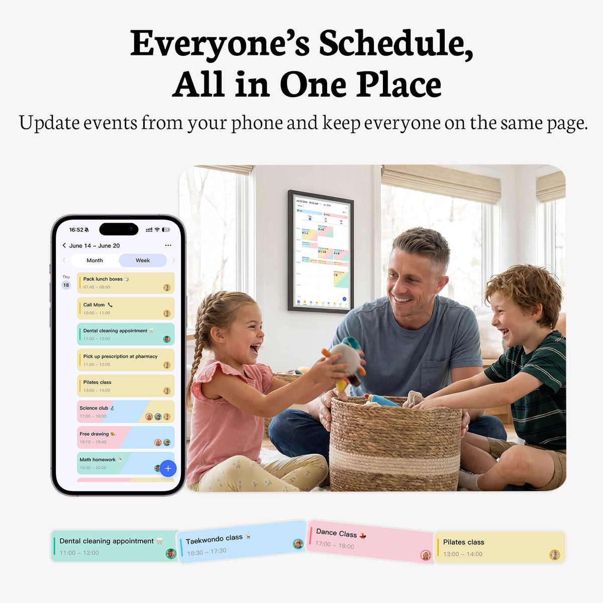 BSIMB 27 Inch Digital Calendar Chore Chart Wall Calendar