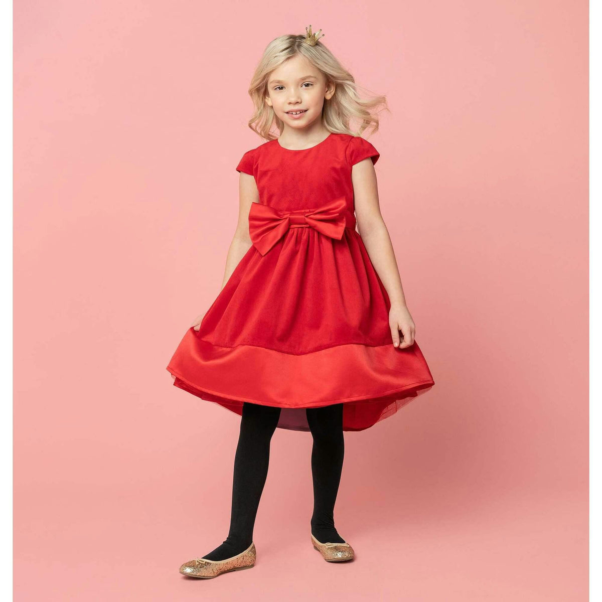 Florence Velvet & Satin Bow Party Dress