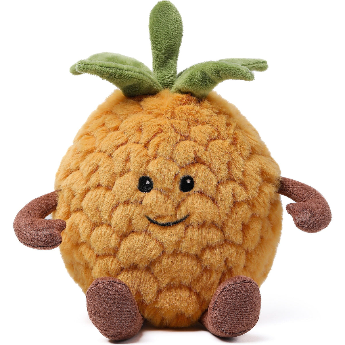 McHugs Royal Pineapple Fruit 7" — Soft Weighted Cuddle Stuffed Animal