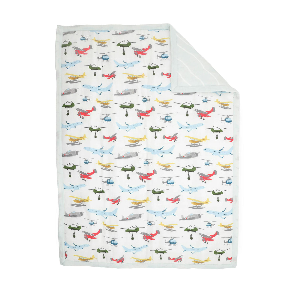 Cotton Muslin Toddler Comforter - Air Show