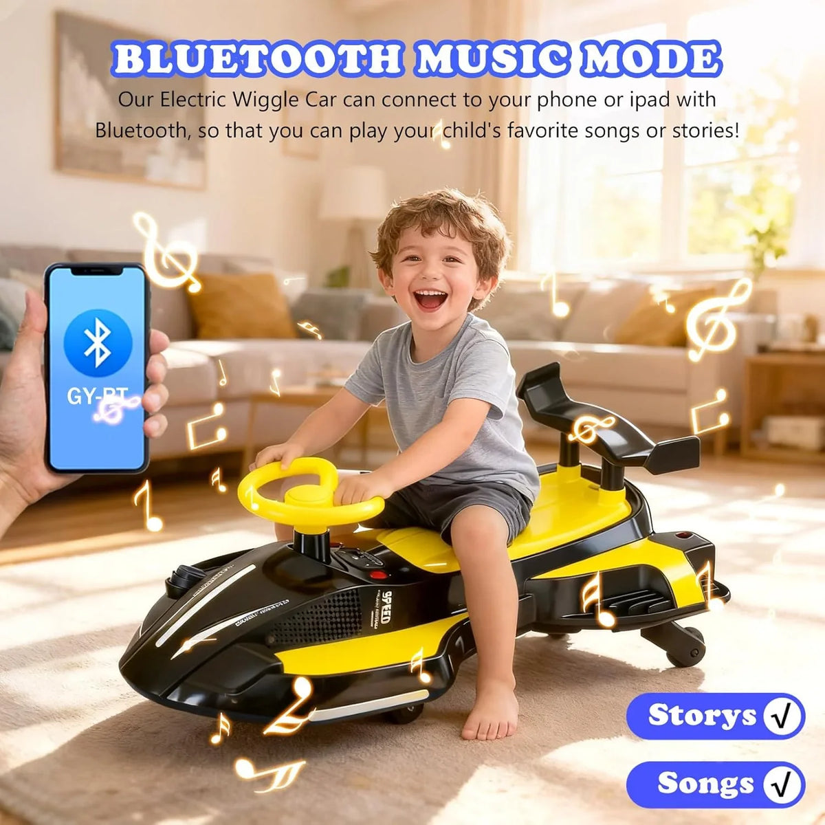 2-in-1 Electric Wiggle Car with Pedal