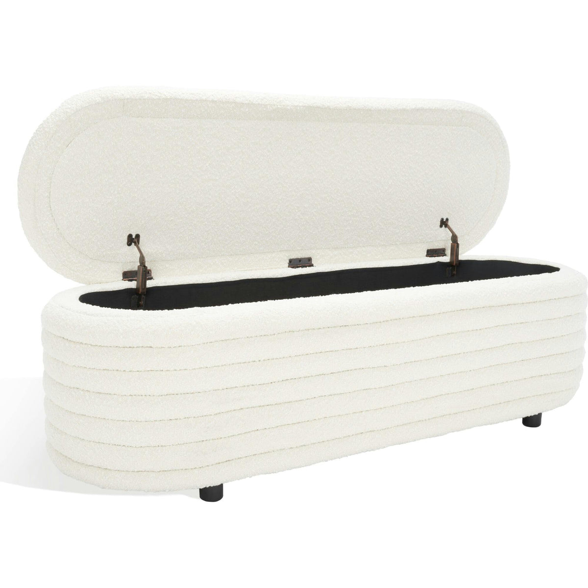 Jaymie Boucle Storage Bench