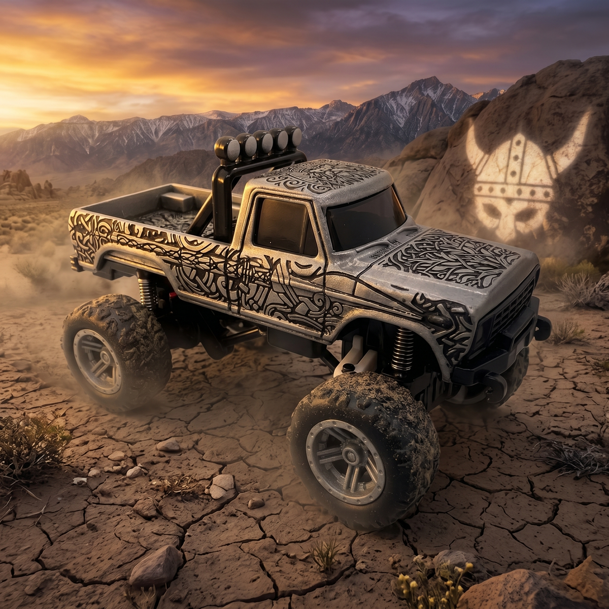 1/64 Scale Viking Figure Alloy RC Vehicle - TC02