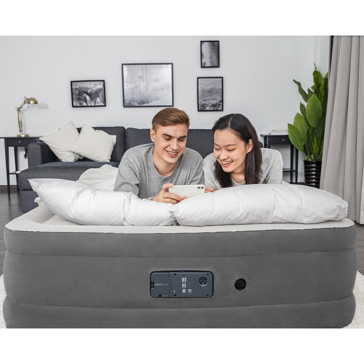 AlwayzAire: 18" Airbed - Queen - Built-In Comfort Pump