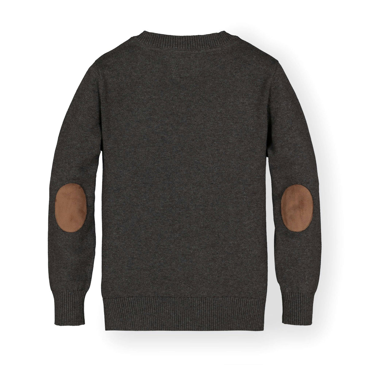 Organic V-Neck Sweater with Elbow Patches