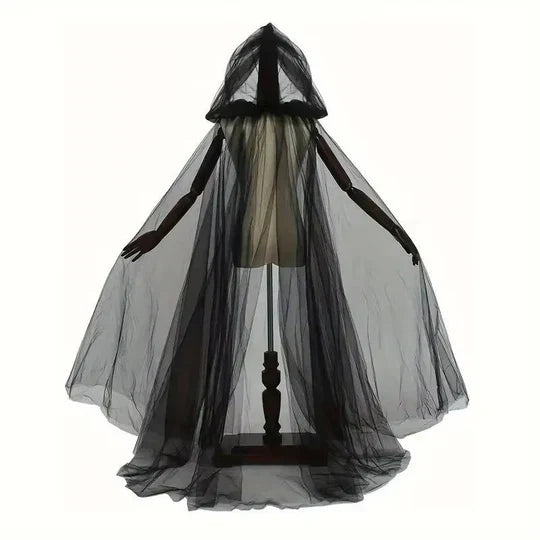 Women’s Layered Tulle Hooded Witch Cape