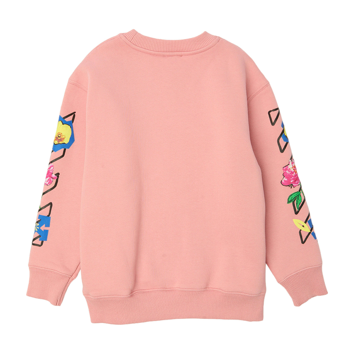Off-White Girls Blush Pink Floral Arrow Cotton Sweatshirt (12–14Y)