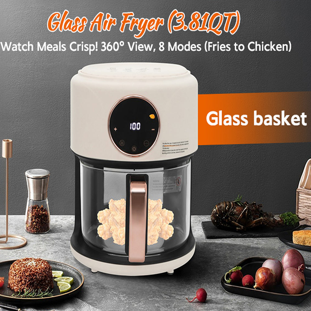 Non-Toxic Glass Air Fryer with PFAS-Free Borosilicate Pot