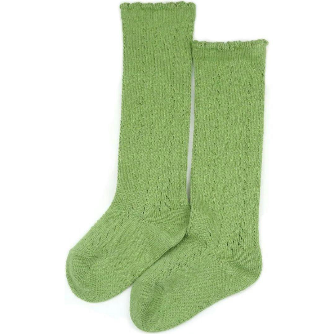 Crochet Knee High Socks (Sage)