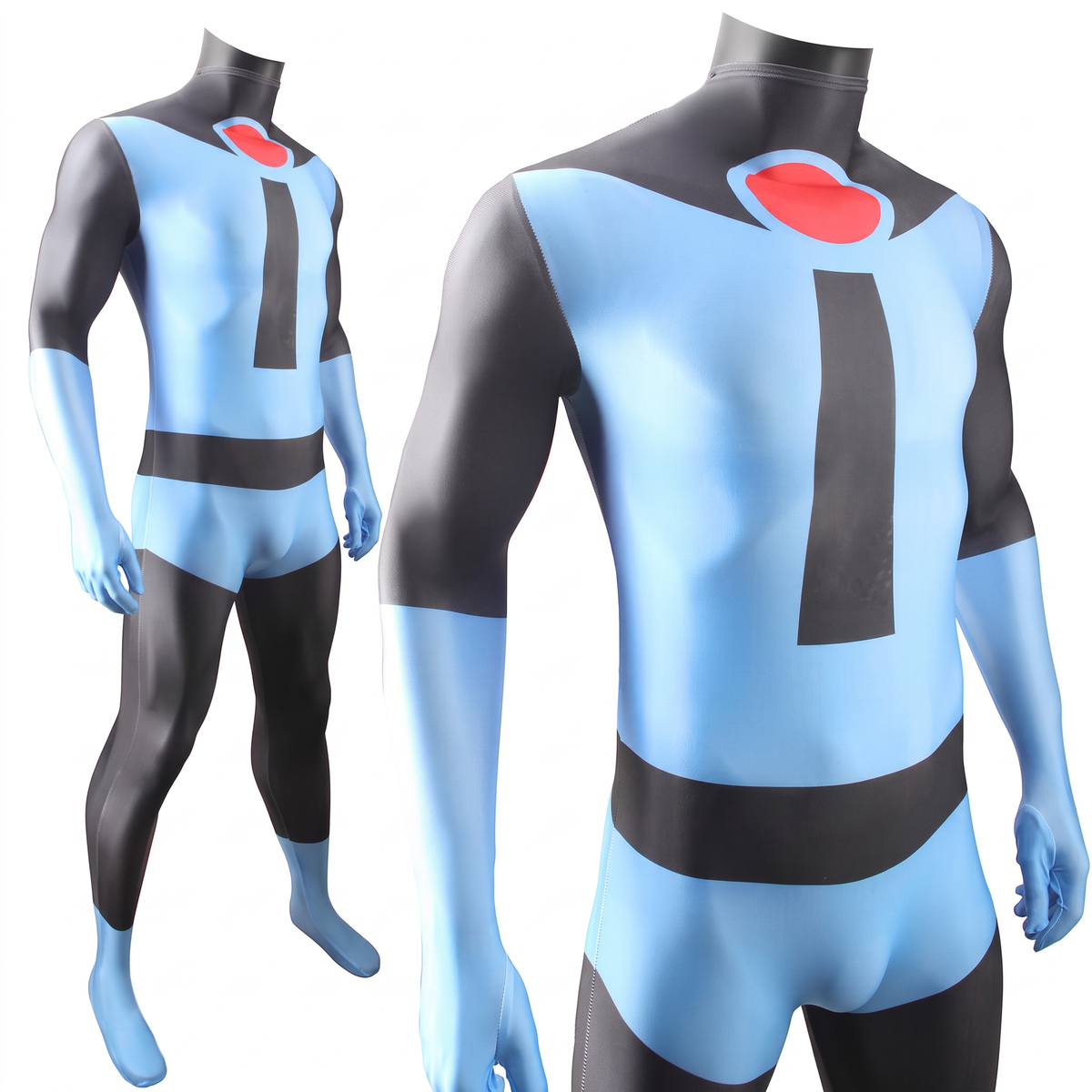 The Incredibles Mr. Incredible Superhero Blue Suit Cosplay Costume