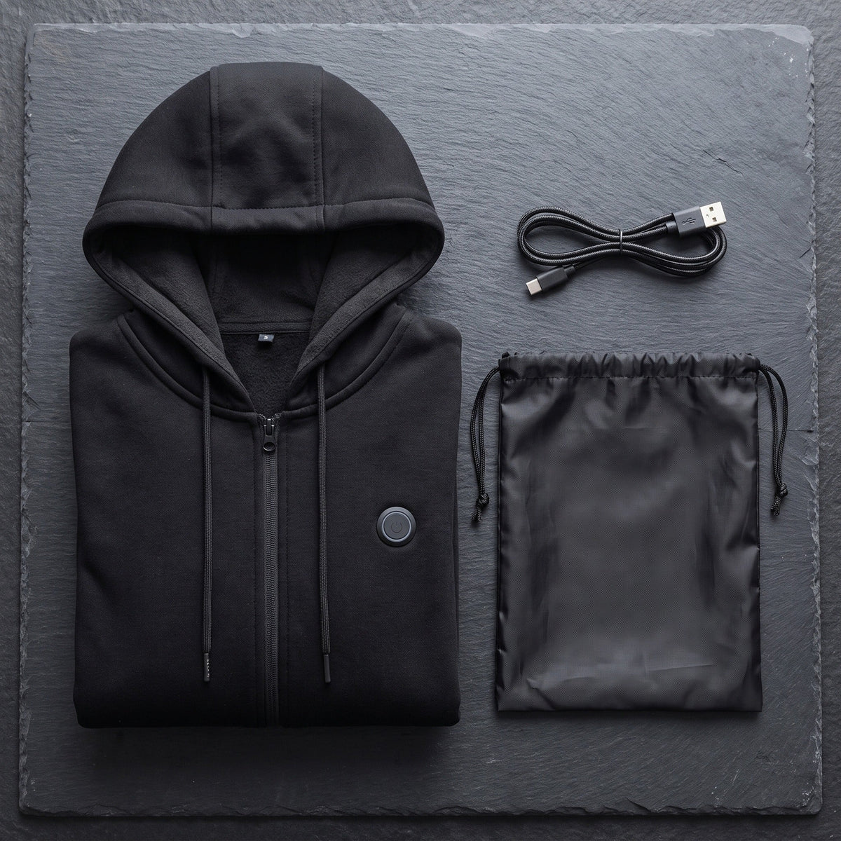 11 Zone Heated Hoodie Digital Display 3 Heat Settings Unisex Pullover