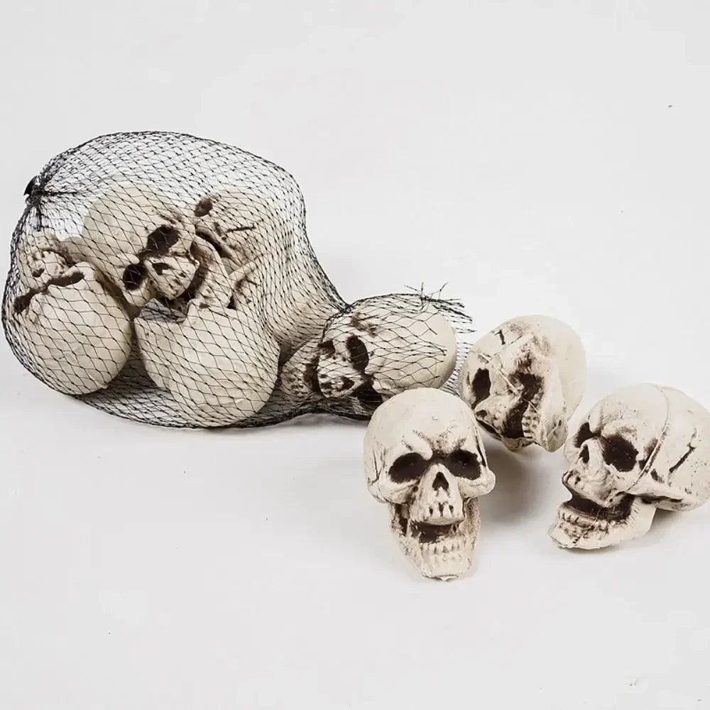 10-Piece Mini Skeleton Skull Decoration Set