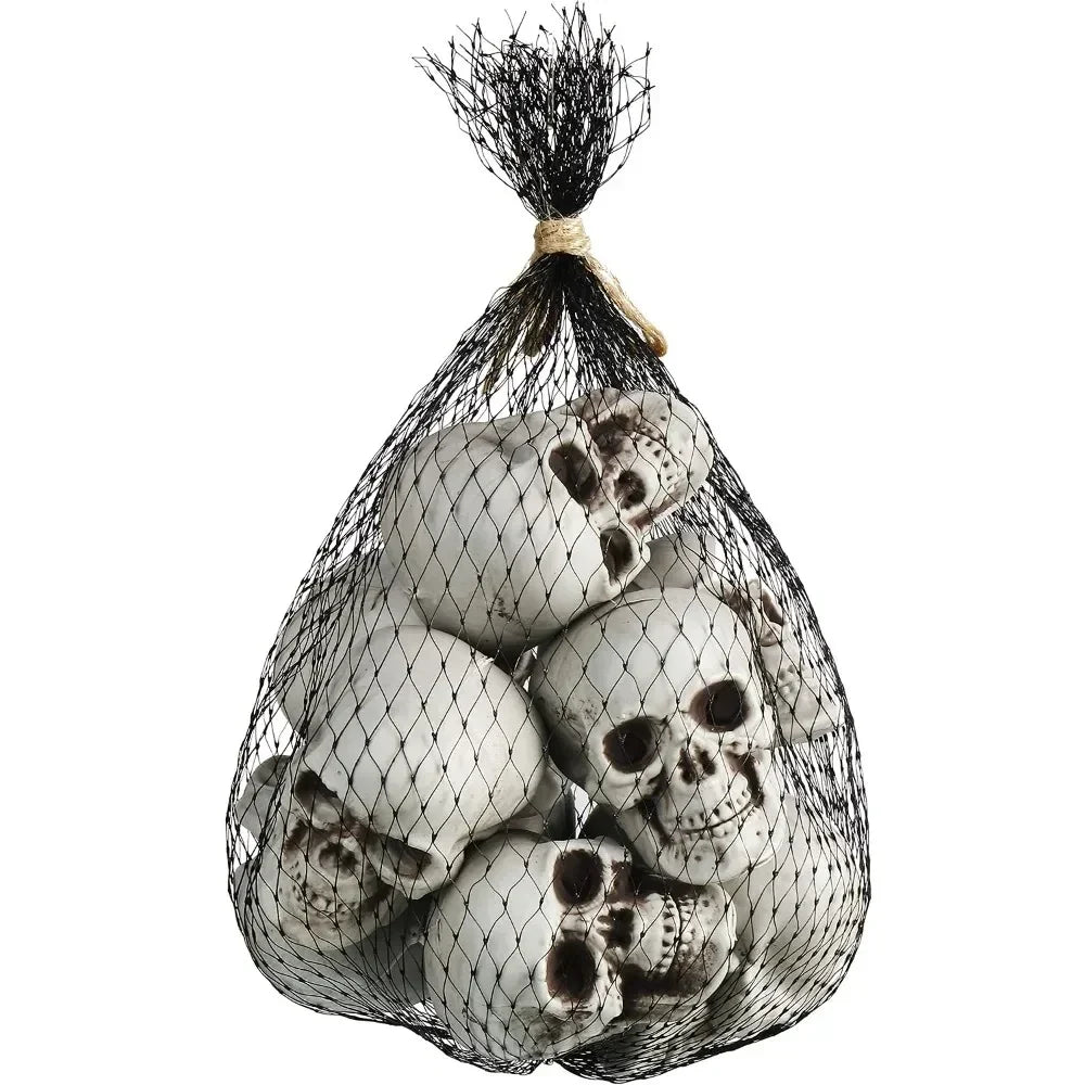 10-Piece Mini Skeleton Skull Decoration Set
