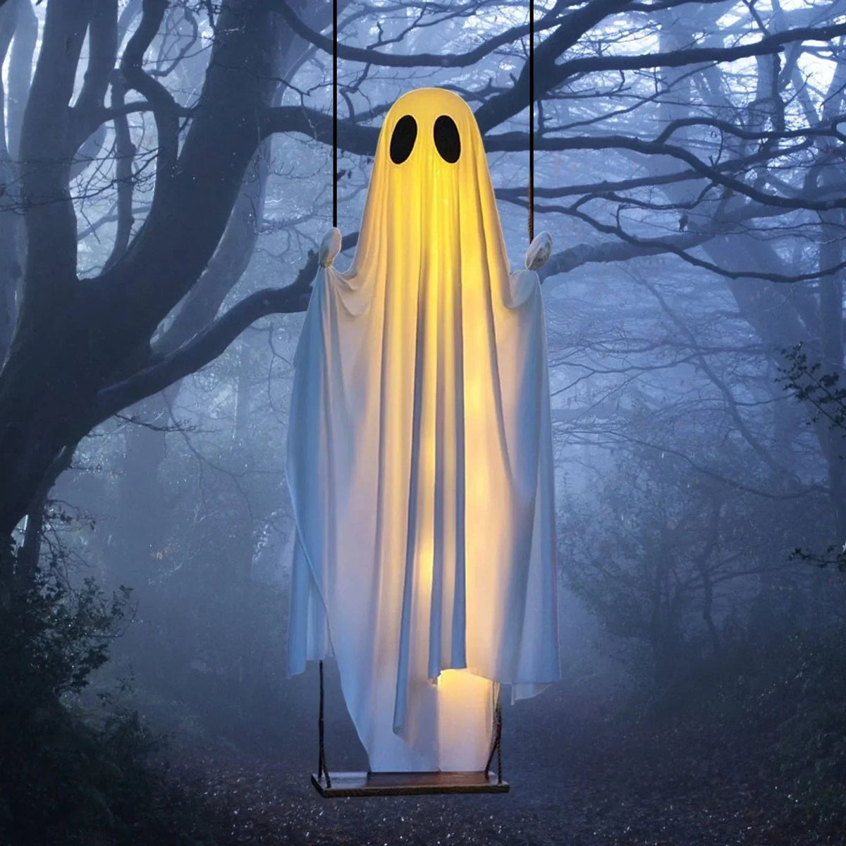 Hanging Halloween Ghost Decoration With LED Light