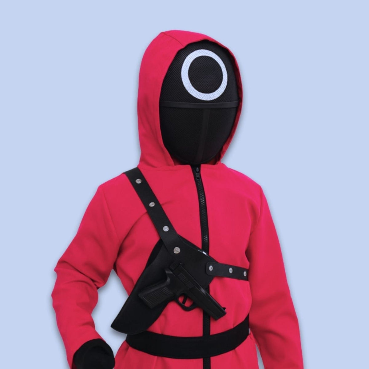 Kids' Hooded Mesh Mask Halloween Jumpsuit Costume