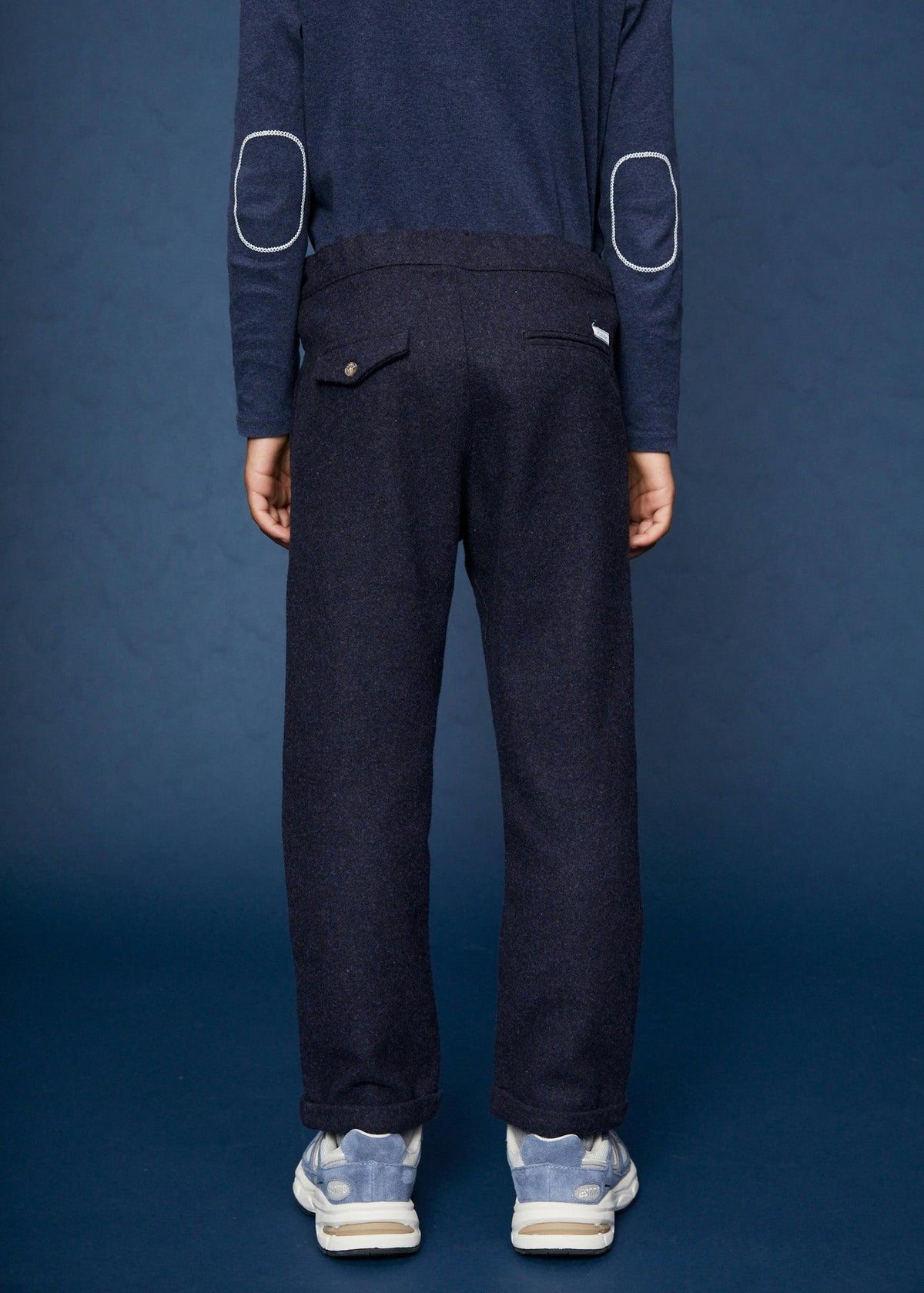 The Navy Flannel Jogger Trousers