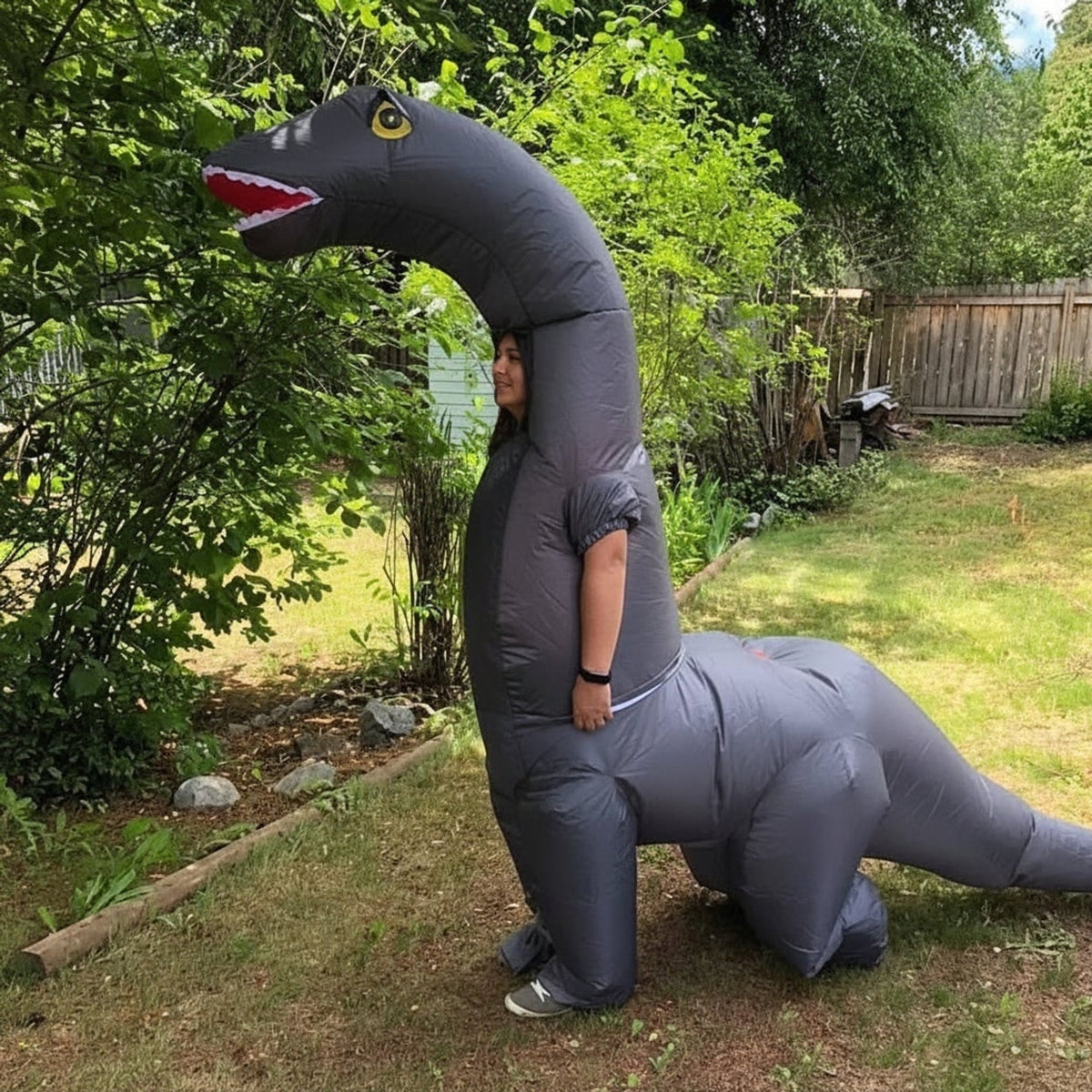 Inflatable Dinosaur Halloween Party Costume With Instant Dino Impact