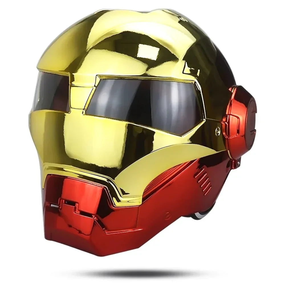 Retro Full-Face Motorcycle Helmet - Bubble Visor Vintage Cafe Racer Style
