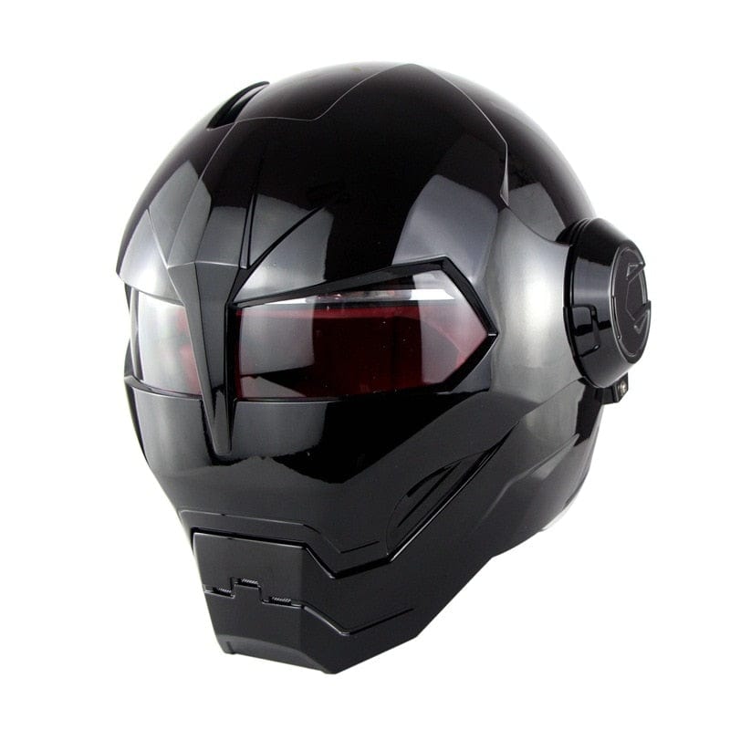 Flip-Up Modular Motorcycle Helmet - Retro Full-Face with Open Visor